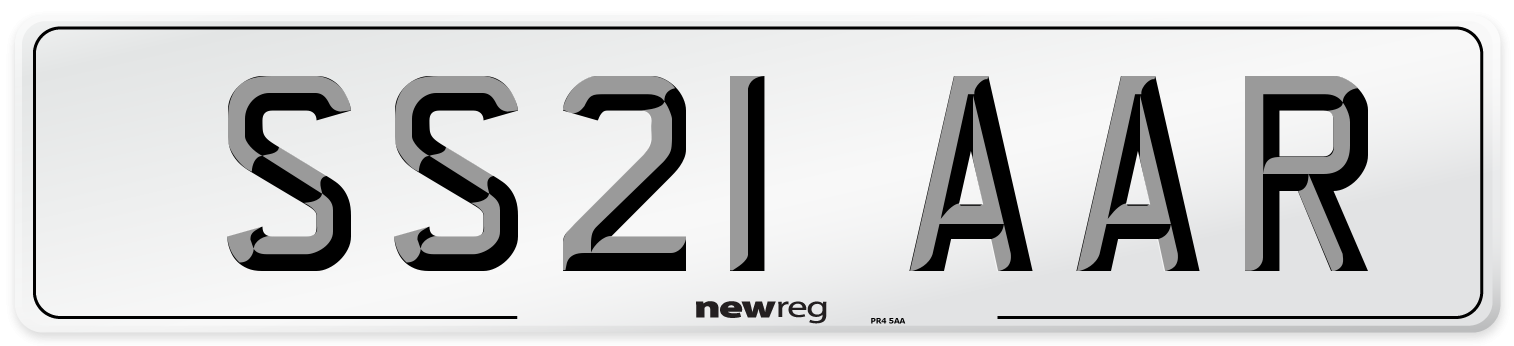 SS21 AAR Number Plate from New Reg